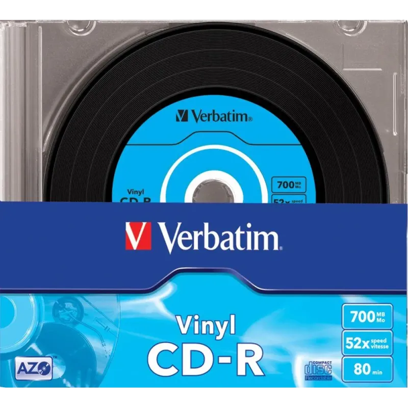 Płyty CD-R Verbatim 52x 700MB (Slim 10) VINYL AZO | PartsPC.pl