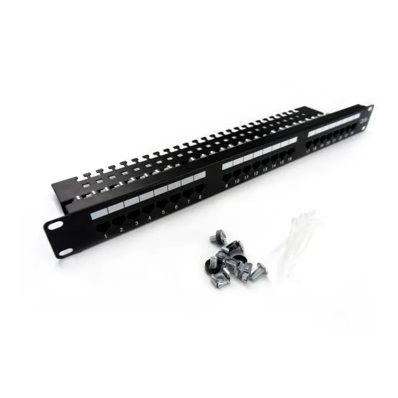 Patch panel DIGITUS 19" 24x RJ45 UTP kat. 5e z tacką | PartsPC.pl