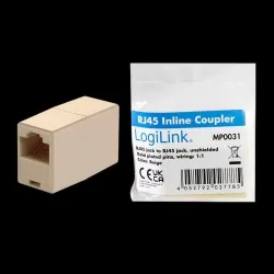 Adapter złączka sieciowa LogiLink MP0031 2xRJ45 | PartsPC.pl