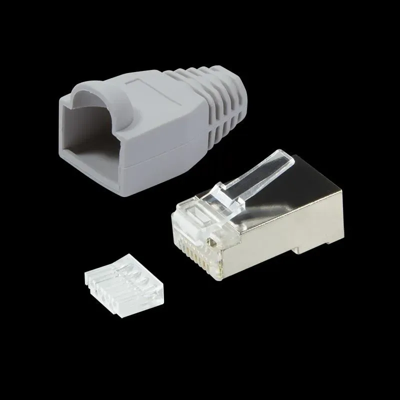 Wtyk RJ45 CAT.6 FTP LogiLink MP0021 z osłonką, szary | PartsPC.pl