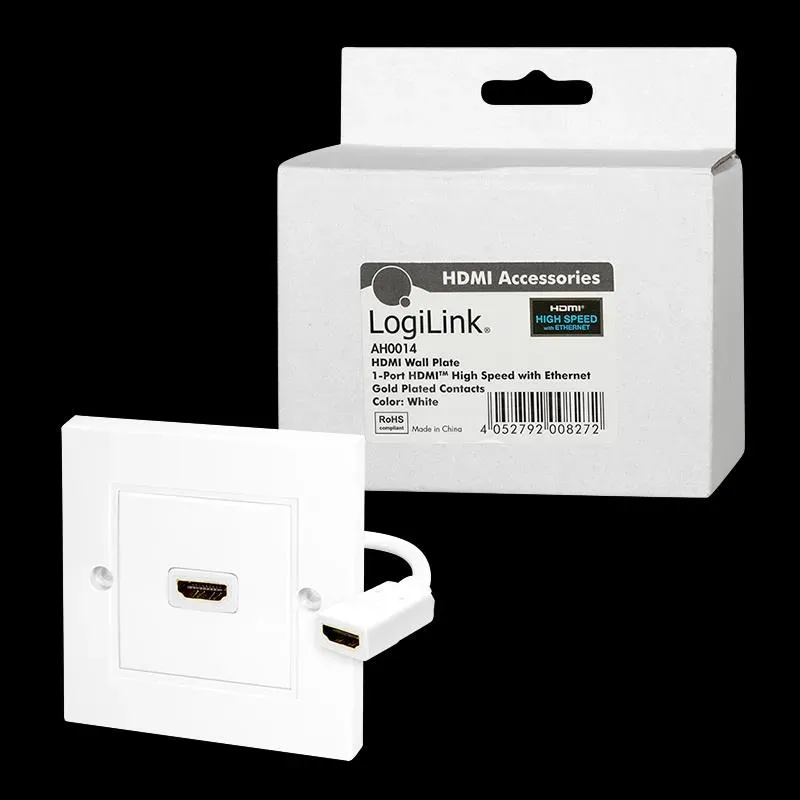 Gniazdo natynkowe 1x HDMI AH0014 LogiLink białe | PartsPC.pl