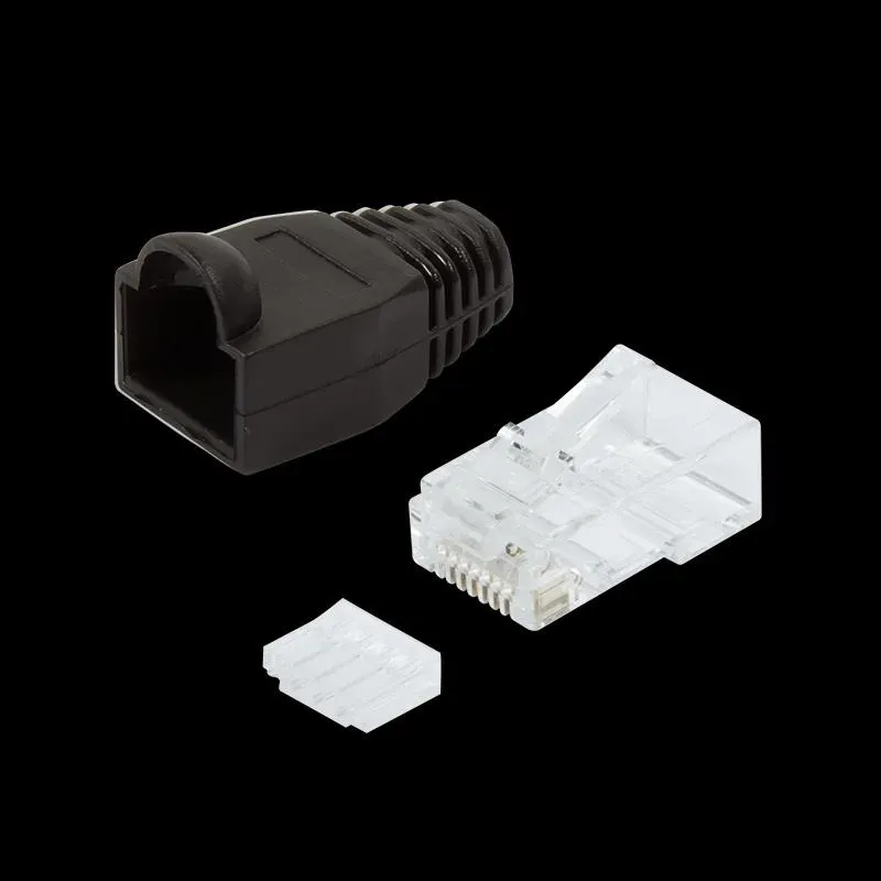 Wtyk RJ45 CAT.6 UTP LogiLink MP0024 z osłonką, szary | PartsPC.pl
