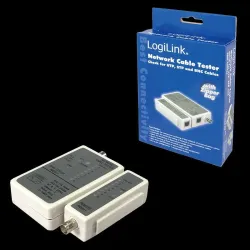 Tester kabli LogiLink WZ0011 do złącz RJ45 i BNC, z | PartsPC.pl