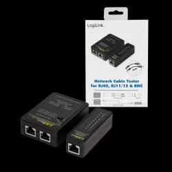 Tester kabli sieciowych LogiLink WZ0015 z jednostką | PartsPC.pl