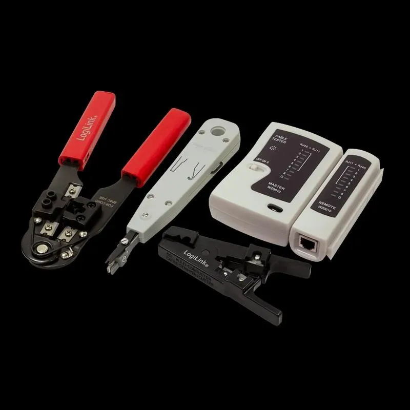 Zestaw narzędzi WZ0012 LogiLink dla instalatora sieci LAN | PartsPC.pl