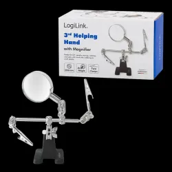 Uchwyt narzędziowy LogiLink WZ0034 "trzecia ręka" z lupą | PartsPC.pl