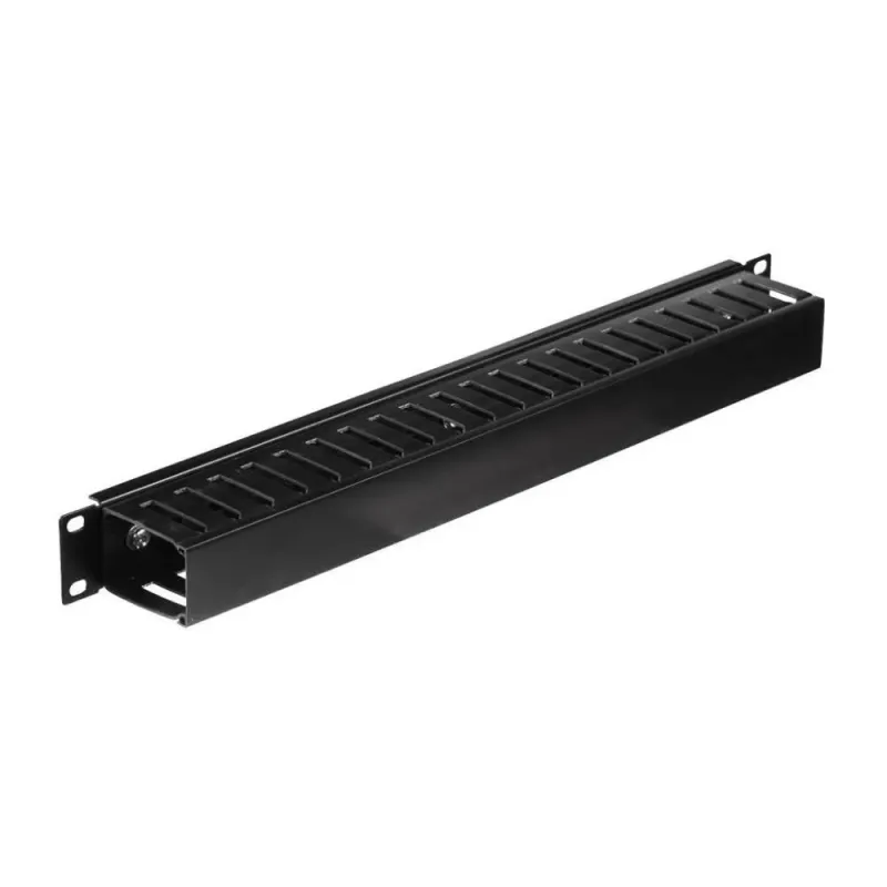 Organizator kabli 19''/1U - czarny z pokrywą Netrack | PartsPC.pl
