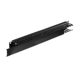 Organizator kabli 19''/1U - czarny z pokrywą Netrack | PartsPC.pl