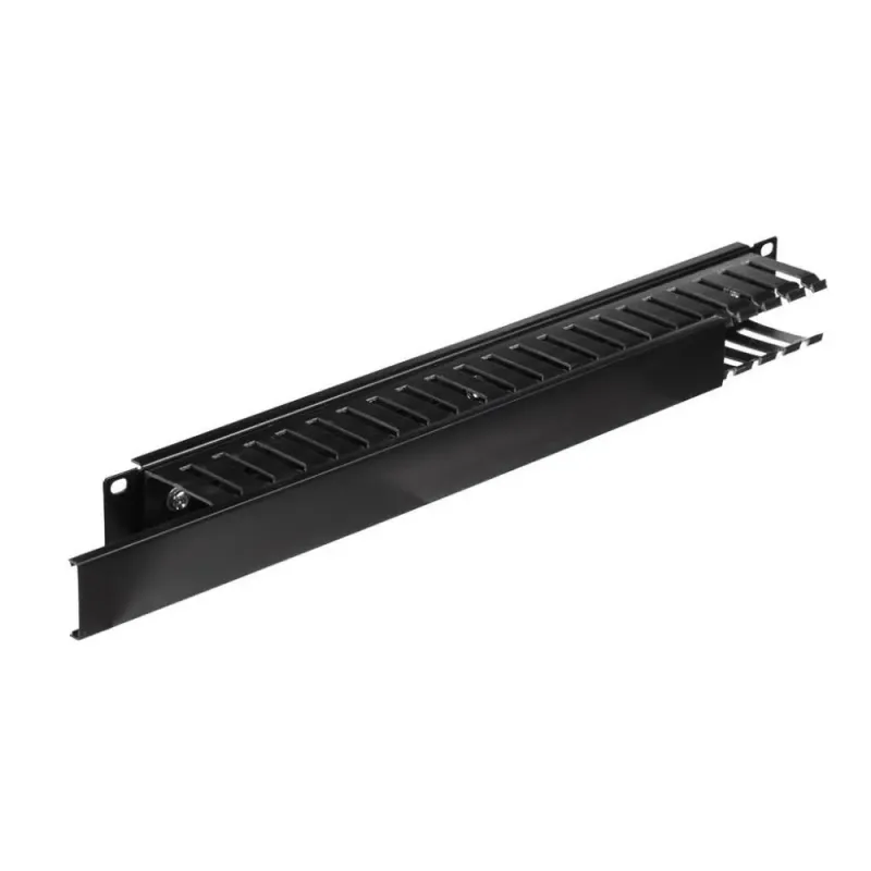 Organizator kabli 19''/1U - czarny z pokrywą Netrack | PartsPC.pl