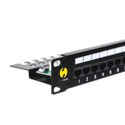 Patch panel 19'' Netrack 24-porty kat. 5e UTP, z półką | PartsPC.pl