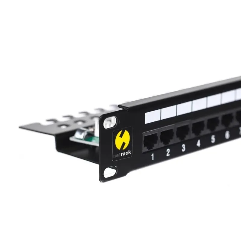 Patch panel 19'' Netrack 24-porty kat. 5e UTP, z półką | PartsPC.pl