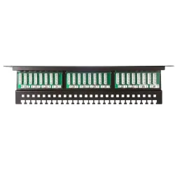 Patch panel 19'' Netrack 24-porty kat. 5e UTP, z półką | PartsPC.pl