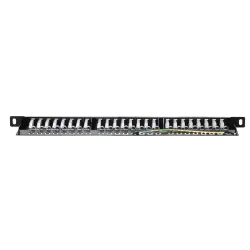 Patch panel 19'' Netrack 24-porty kat. 5e UTP, 0,5U/1U z | PartsPC.pl