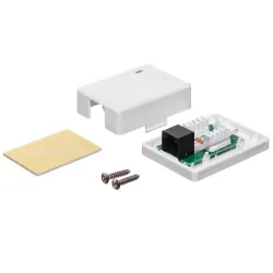 Gniazdo natynkowe kompletne 1xRJ45 8p8c UTP Cat6 LSA | PartsPC.pl