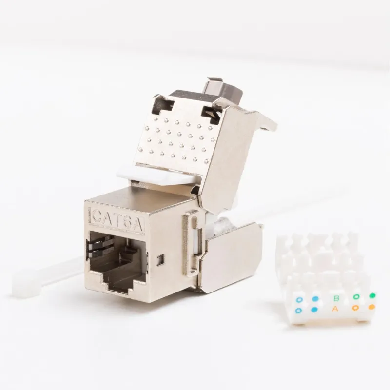 Moduł keystone Jack RJ45 kat. 6A FTP, beznarzędziowy | PartsPC.pl