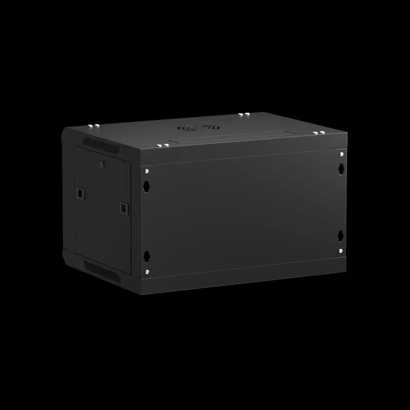 Szafa wisząca 19" Netrack, 6U/600x450mm – czarny, drzwi | PartsPC.pl