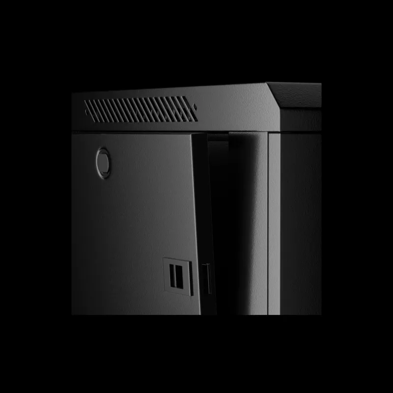 Szafa wisząca 19" Netrack, 9U/600x450mm – czarny, drzwi | PartsPC.pl