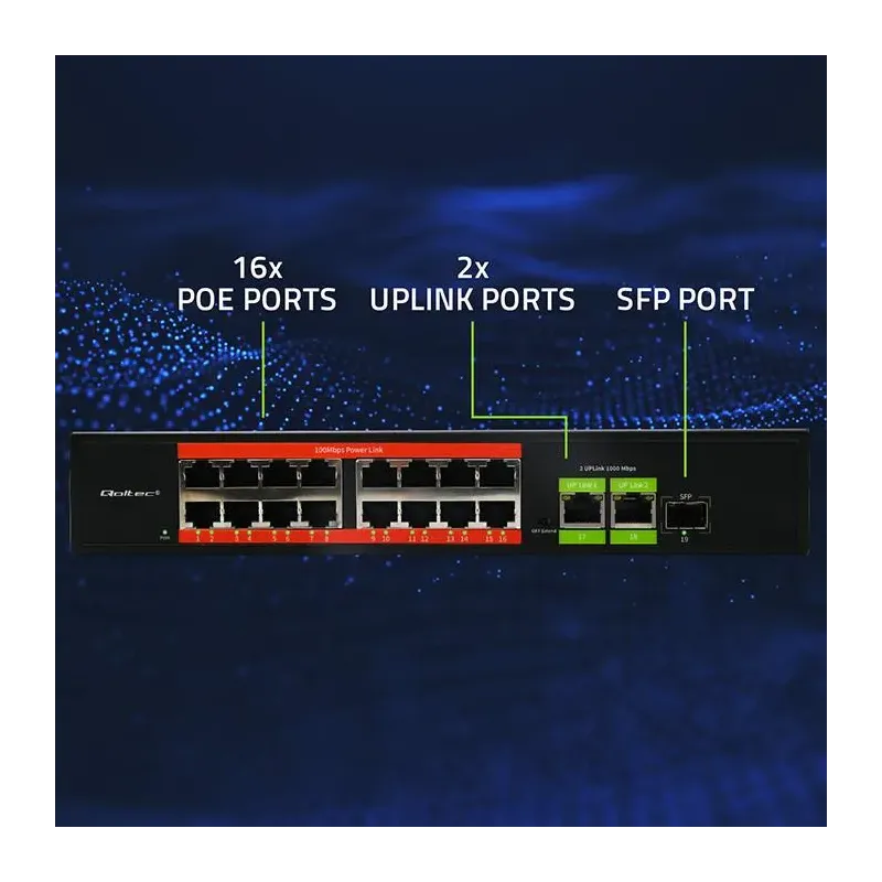 Switch niezarządzalny Qoltec przełącznik sieciowy Fast | PartsPC.pl