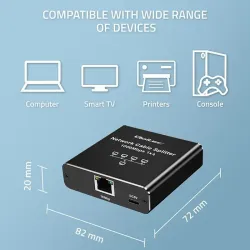 Switch niezarządzalny Qoltec mini rozdzielacz splitter | PartsPC.pl