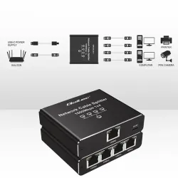 Switch niezarządzalny Qoltec mini rozdzielacz splitter | PartsPC.pl