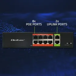 Switch niezarządzalny Qoltec przełącznik sieciowy Fast | PartsPC.pl