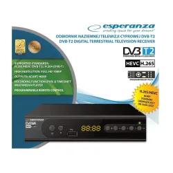 Tuner cyfrowy Esperanza EV106P DVB-T/T2 H.265/HEVC | PartsPC.pl