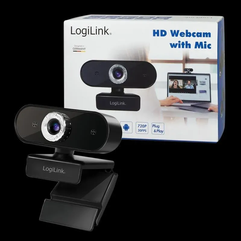 Kamera internetowa HD LogiLink UA0368 USB z mikrofonem | PartsPC.pl