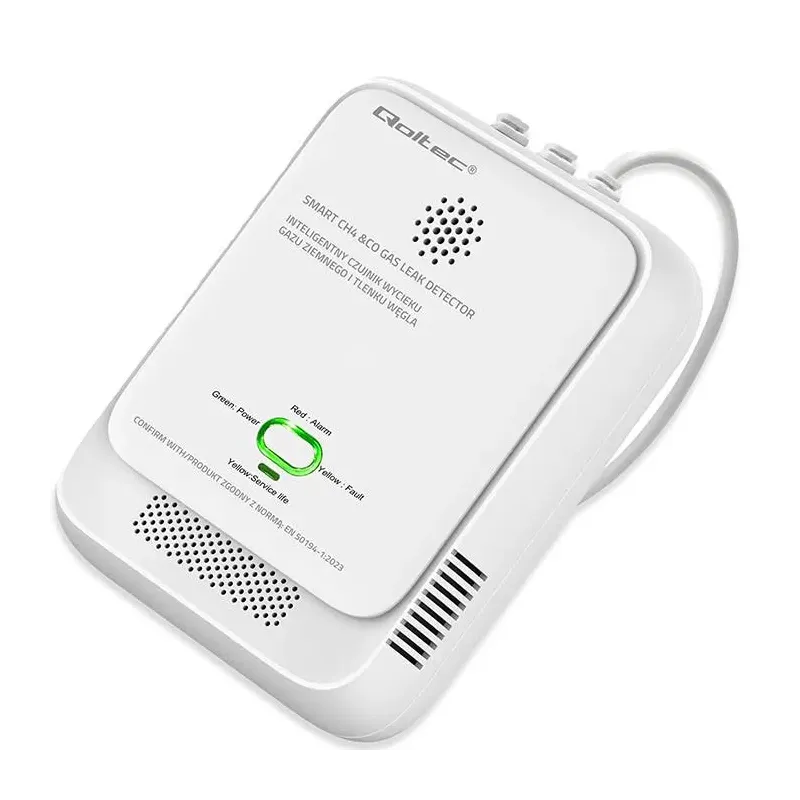 Czujnik wycieku gazu ziemnego i tlenku węgla Qoltec | | PartsPC.pl