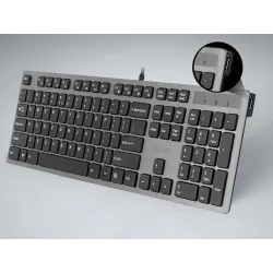 Klawiatura przewodowa A4Tech KV-300H USB czarno-grafitowa | PartsPC.pl