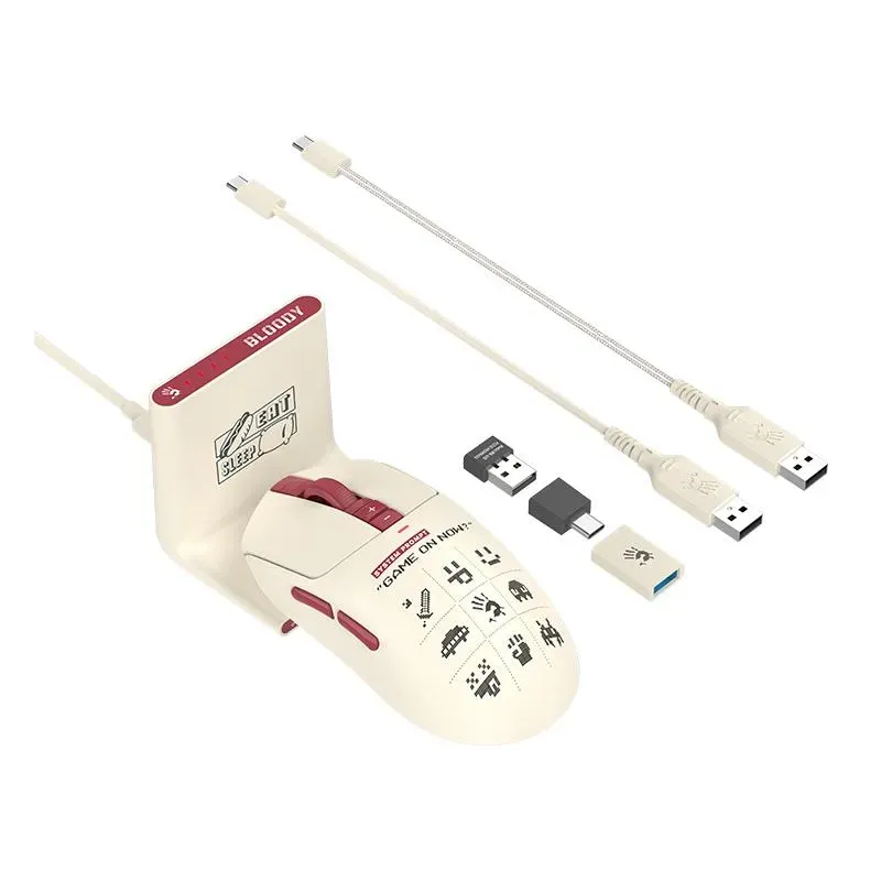 Mysz bezprzewodowa A4Tech Bloody R72 ULTRA DUO Pixels Red | PartsPC.pl