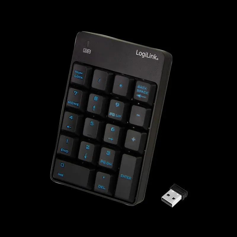 Klawiatura bezprzewodowa LogiLink ID0120 18 klawiszy | PartsPC.pl