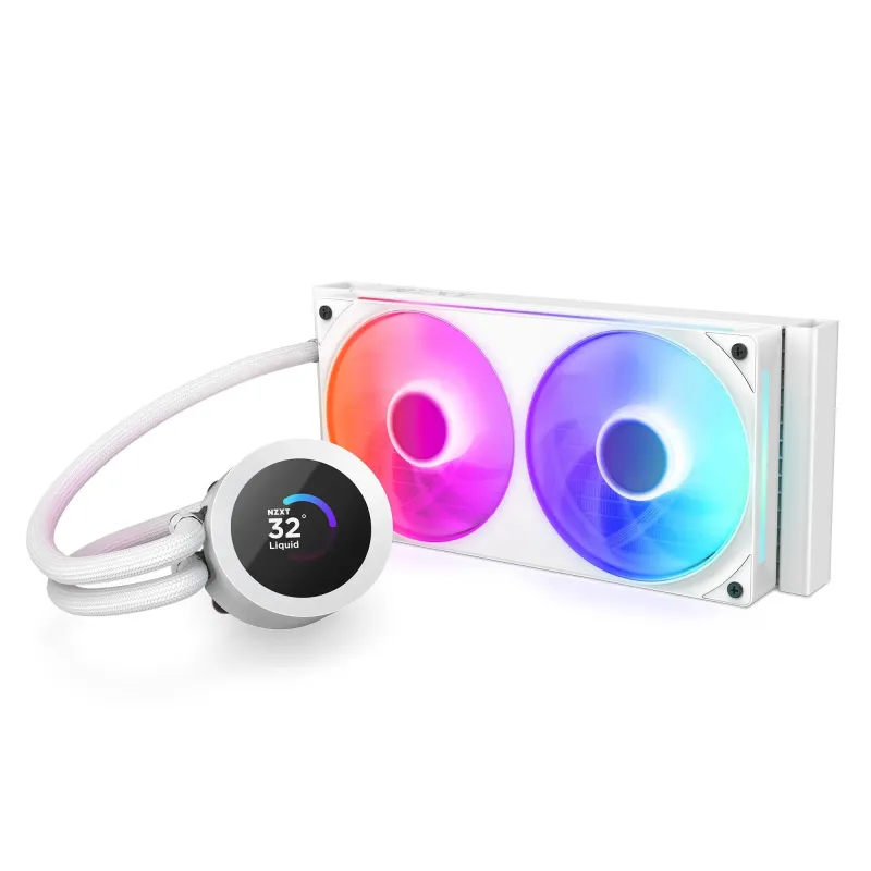 Chłodzenie wodne NZXT Kraken Plus 240 RGB LCD białe | PartsPC.pl