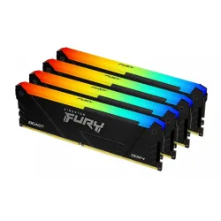 Kingston Pamięć DDR4 Fury Beast RGB 128GB(4*32GB)/3600 | PartsPC.pl