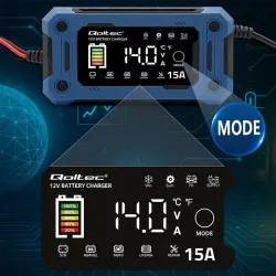 Ładowarka inteligentna Qoltec mikroprocesorowa 12V 15A | PartsPC.pl