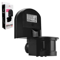 Czujnik ruchu zmierzchu ścienny Maclean MCE25 B/B czarny | PartsPC.pl