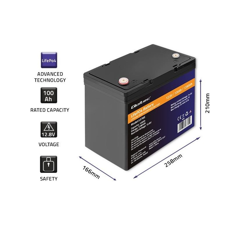 Akumulator LiFePO4 Qoltec Litowo-Żelazowo-Fosforanowy ... | PartsPC.pl