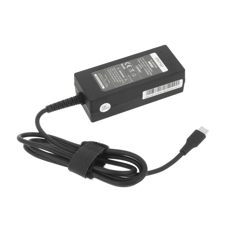 Zasilacz sieciowy Mitsu 45W USB-C, USBC, 5-20V, 2-3A (... | PartsPC.pl