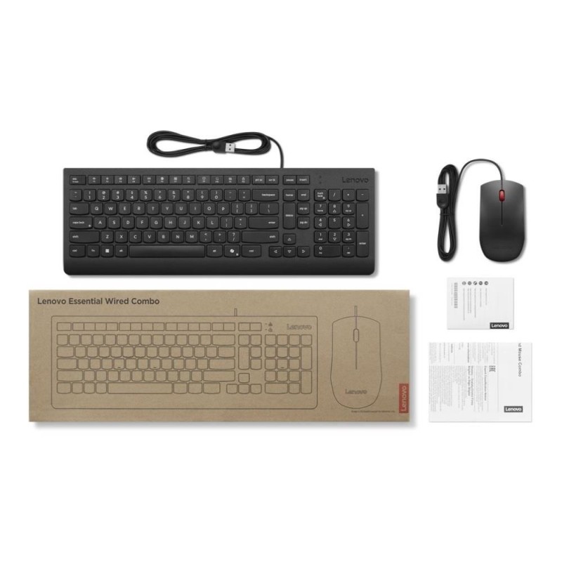 Zestaw klawiatura + mysz Lenovo Essential Wired Combo ... | PartsPC.pl