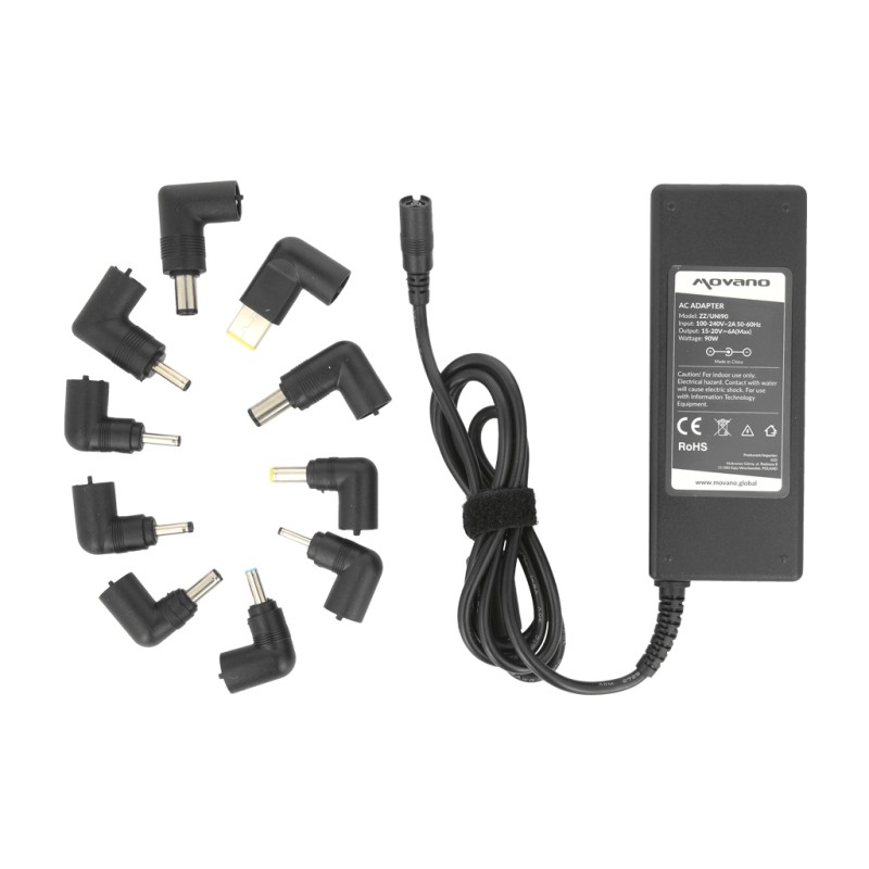 Zasilacz Movano uniwersalny 90W - 10 wtyków | PartsPC.pl