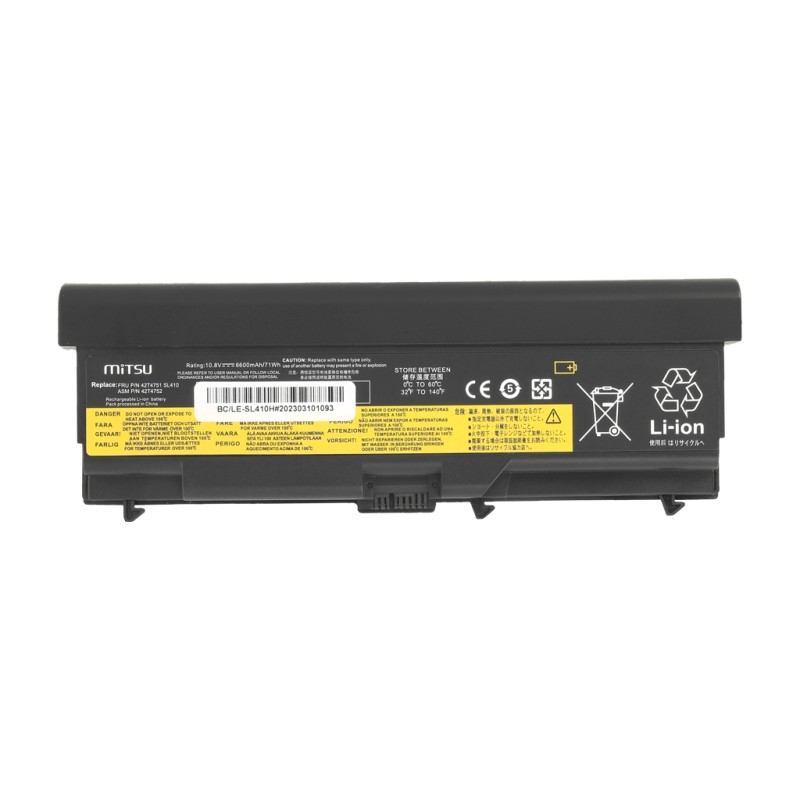Bateria Mitsu do Lenovo E40, E50, SL410, SL510 (6600mah) | PartsPC.pl
