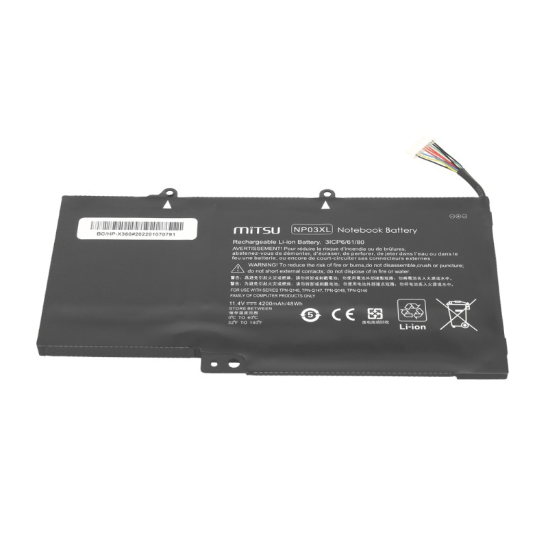 Bateria Mitsu do HP Pavilion X360 13-A, 13-B, 15-U | PartsPC.pl