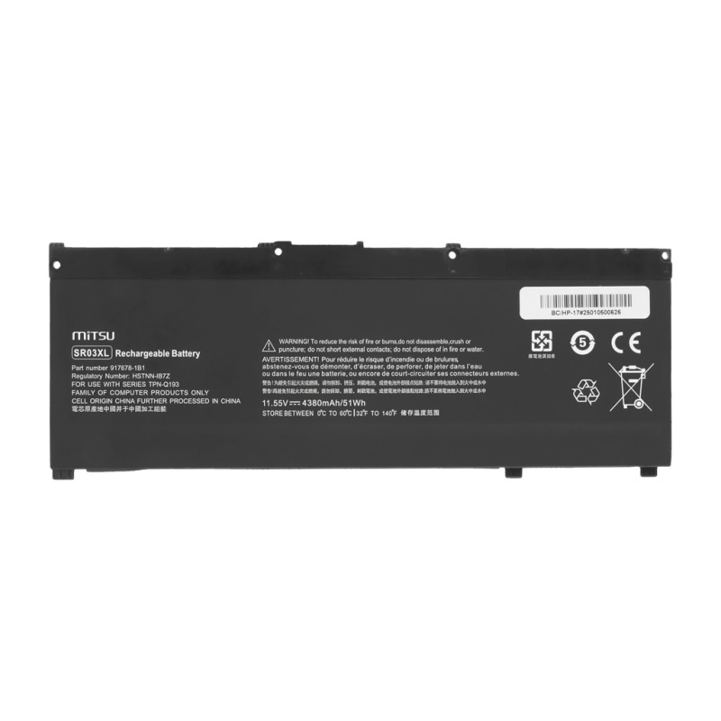 Bateria Mitsu do HP Pavilion Gaming 15 17 | PartsPC.pl