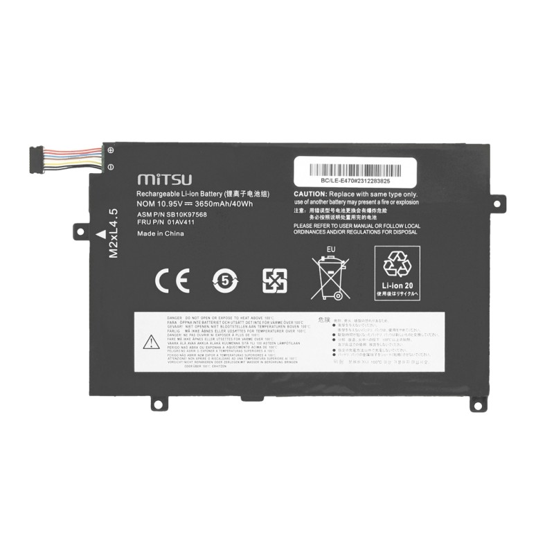 Bateria Mitsu do Lenovo ThinkPad E470, E475 | PartsPC.pl