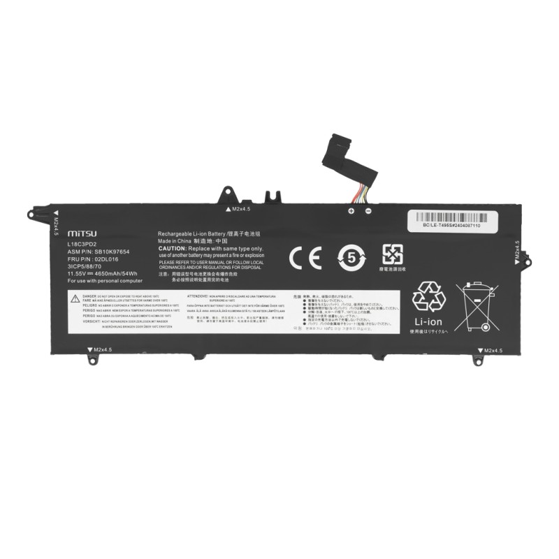 Bateria Mitsu do Lenovo ThinkPad T490s, T495s, T14s | PartsPC.pl