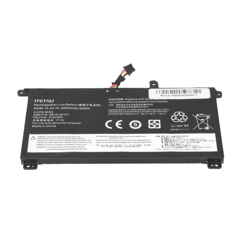 Bateria Mitsu do Lenovo ThinkPad T570, T580, P51s, P52s... | PartsPC.pl