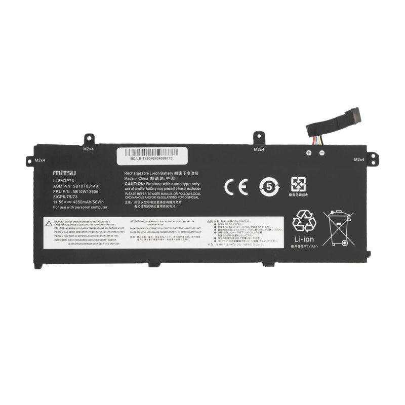 Bateria Mitsu do Lenovo ThinkPad T490, T495, P43s, P14s | PartsPC.pl