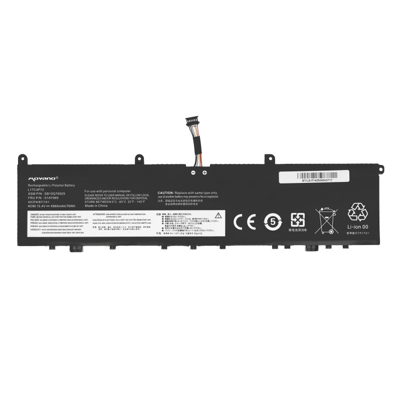 Bateria Movano do Lenovo ThinkPad P1, X1 Extreme (Gen 1... | PartsPC.pl