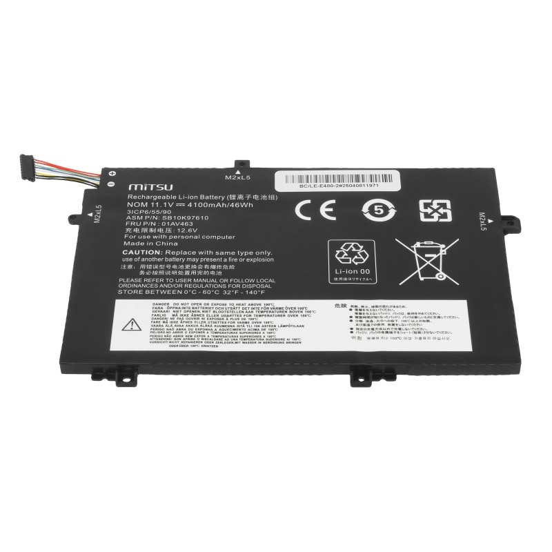 Bateria Mitsu do Lenovo ThinkPad L14, L15, L480, L580 | PartsPC.pl