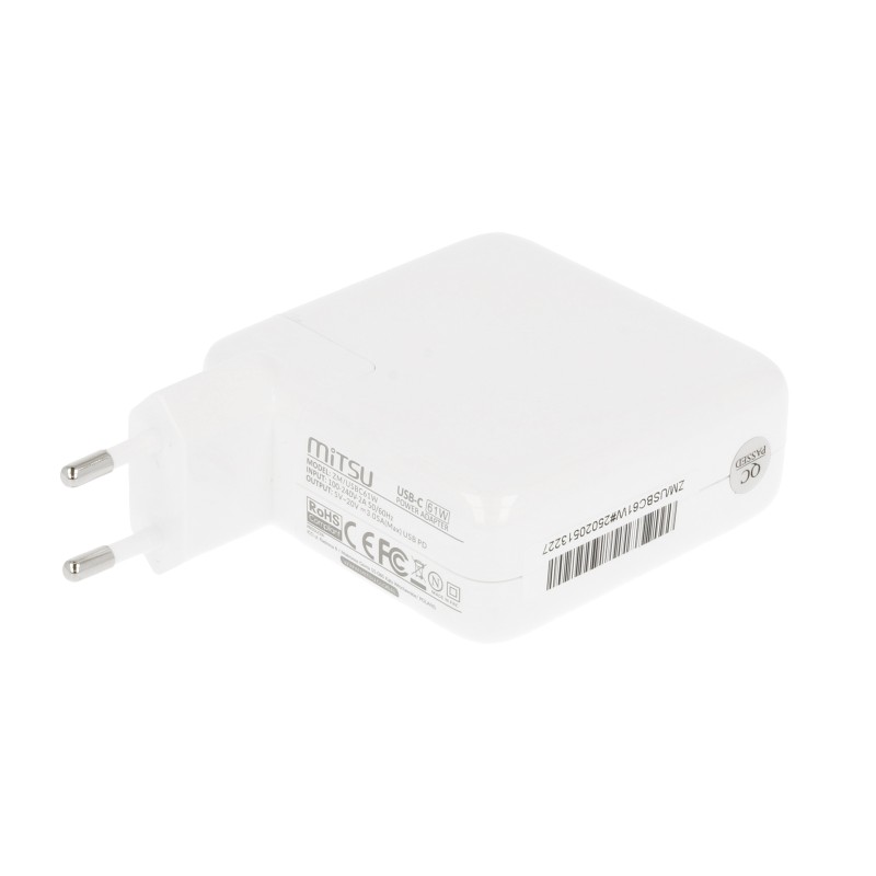 Zasilacz Mitsu 61W USB type C USB-C (white) | PartsPC.pl