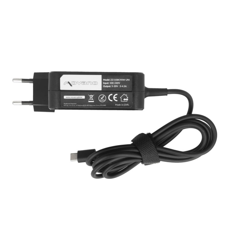Zasilacz Movano uniwersalny 90W USB-C - 10 wtyków | PartsPC.pl